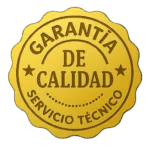 Sello dorado de garantía de calidad certificada para el servicio técnico independiente de reparación de electrodomésticos y sistemas de climatización